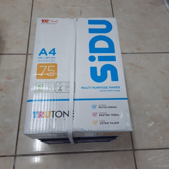 

Kertas Hvs A4 75Gr Sinar Dunia (1 Dus) / Kertas A4 75Gr Sidu