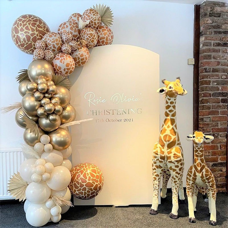 set paket balon ulang tahun dekorasi ultah anak tema animal zoo giraffe jerapah retro safari