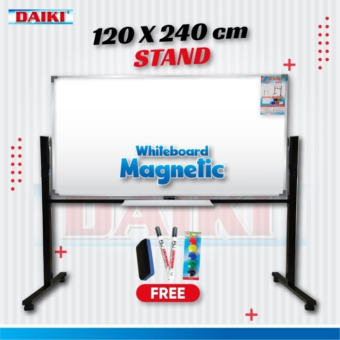 

Papan Tulis Whitebord Magnetik Daiki 120 X 240 Cm Double Face Stand