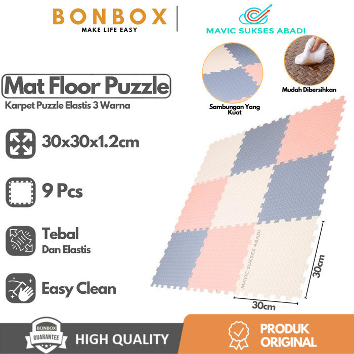Bonbox Bmp30 Matras Puzzle Alas Lantai Tebal 30X30Cm Karpet Playmat