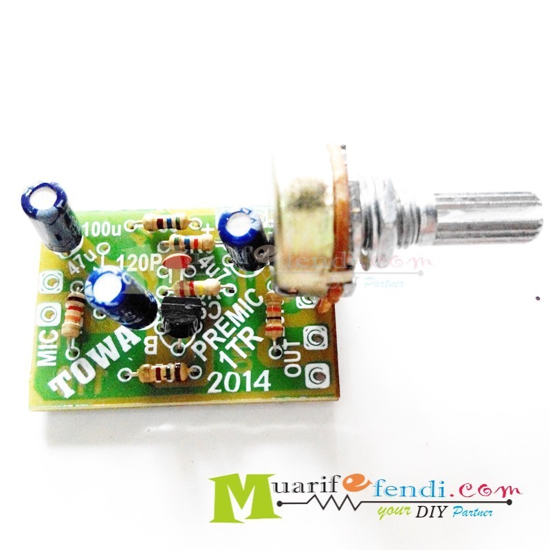 KIT PreAmp MIC 1 Transistor Towa Toa microphone