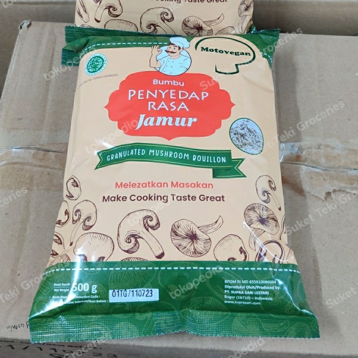 

Kaldu Jamur Motovegan Yedap Ala 500Gr Halal Mantap