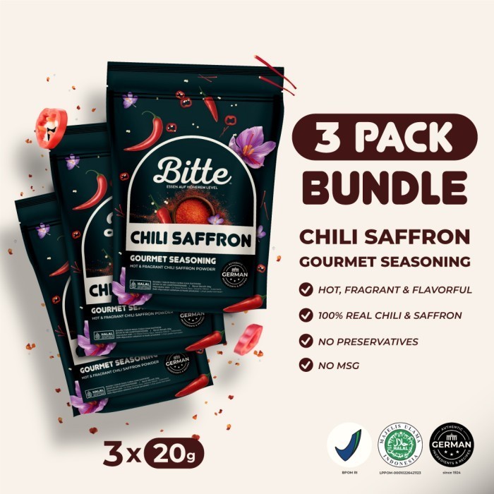 

Bundle 3 Chili Saffron Seasoning / Sambal Tabur Cabai Saffron - Bitte