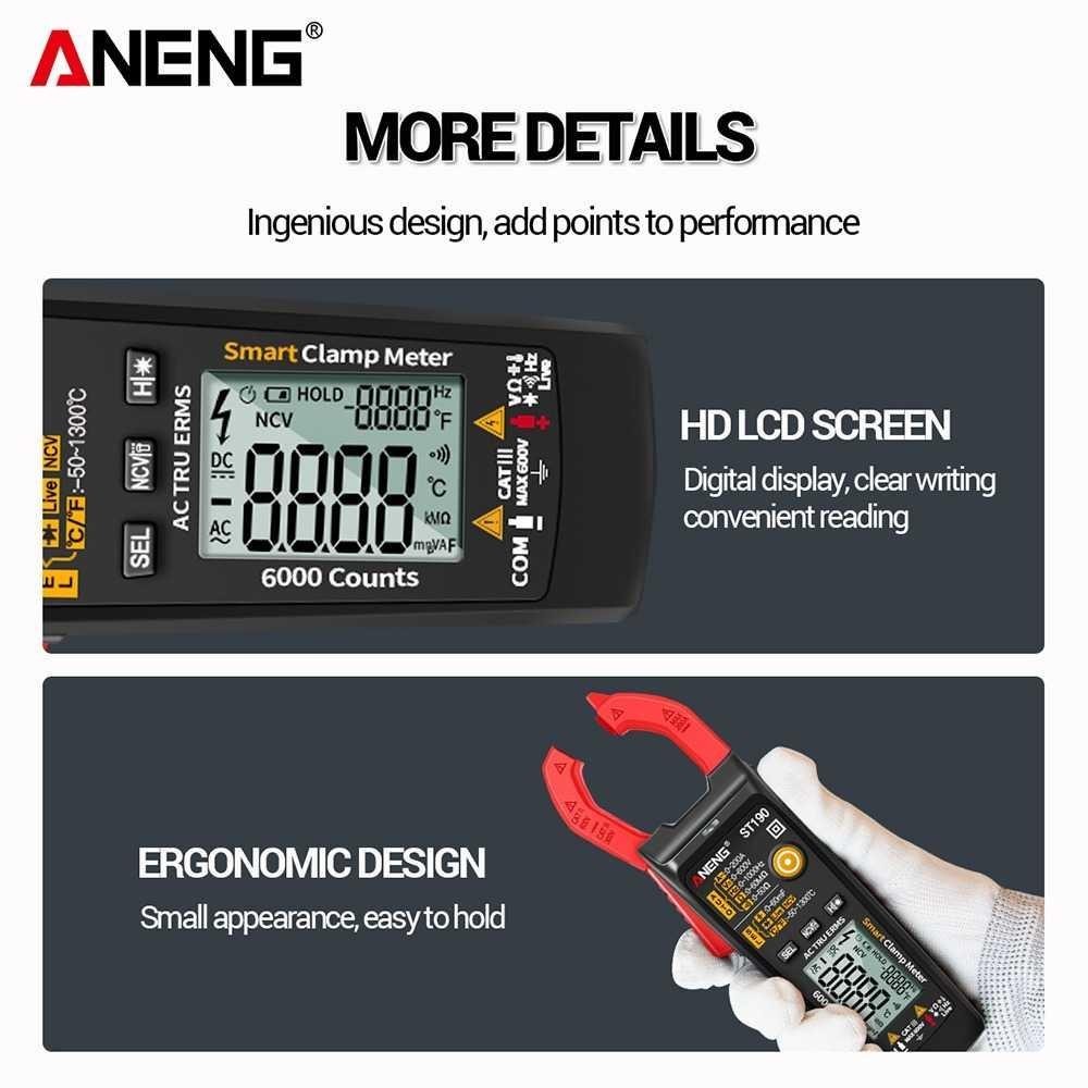 ANENG Digital Multimeter Voltage Tester Clamp ST190 Scoter Listrik Scoter Listrik Volt Meter Motor V