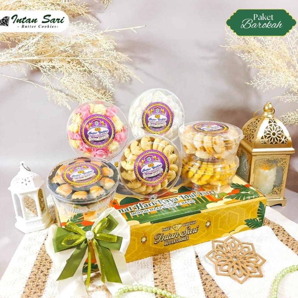 

BISA COD GERAIFATIN!! PAKET KUE KERING INTAN SARI PAKET BAROKAH ISI 6 TOPLES KUE LEBARAN DL98