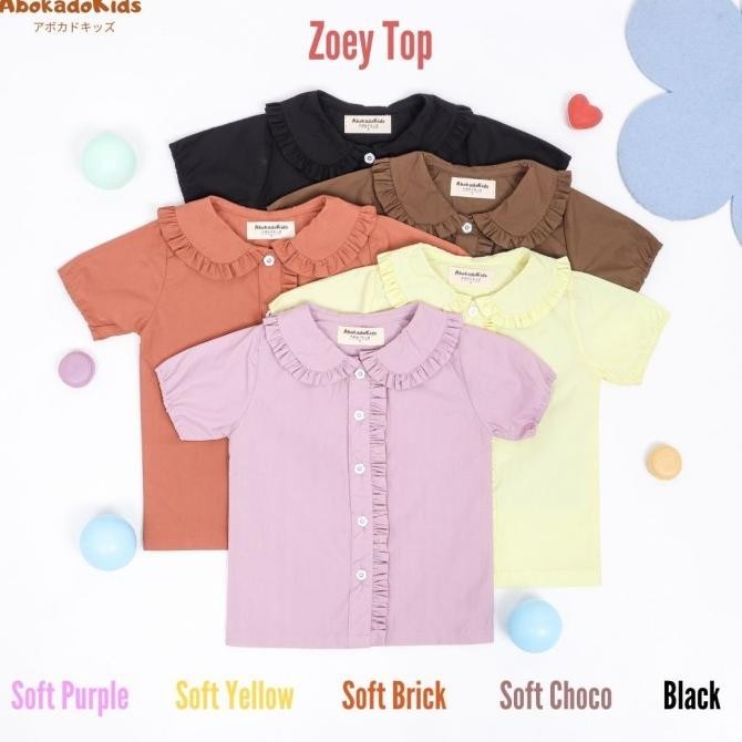 Terbaik - Zoey Top - Baju Anak Perempuan Ruffle / Kemeja Ruffle Anak Original