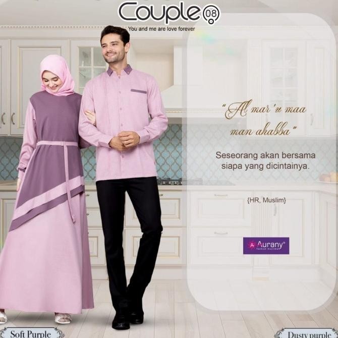 Gamis Couple Wanita Muslim Terbaru Sarimbit Lebaran 2022 Aurany Pengiriman Cepat