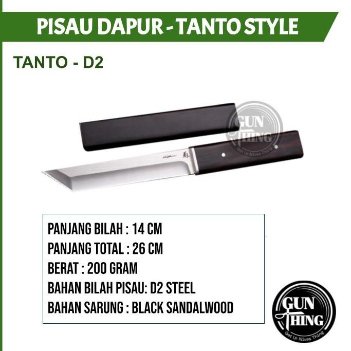 Pisau Tanto - Pisau Dapur / Pisau Serbaguna / Pisau Outdoor / Camping