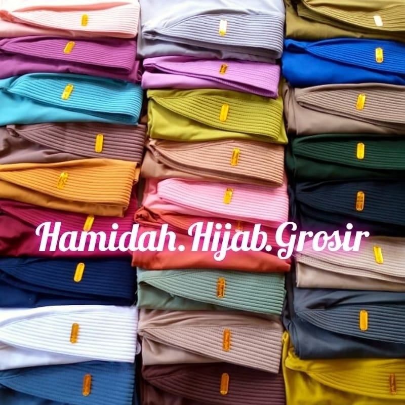 X6V HIJAB KHIMAR PINGUIN PED BERLABEL AKRILIK GOLD JERSEY PREMIUM SIZE L LEA