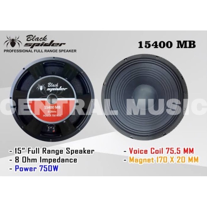 Speaker Black Spider 15 Inch 15400MB 750Watt *ORI* Black Spider