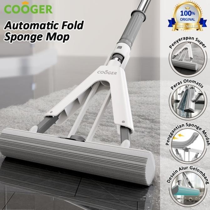Sponge Mop Alat Pel Busa Peras Lipat Otomatis Pel Spons