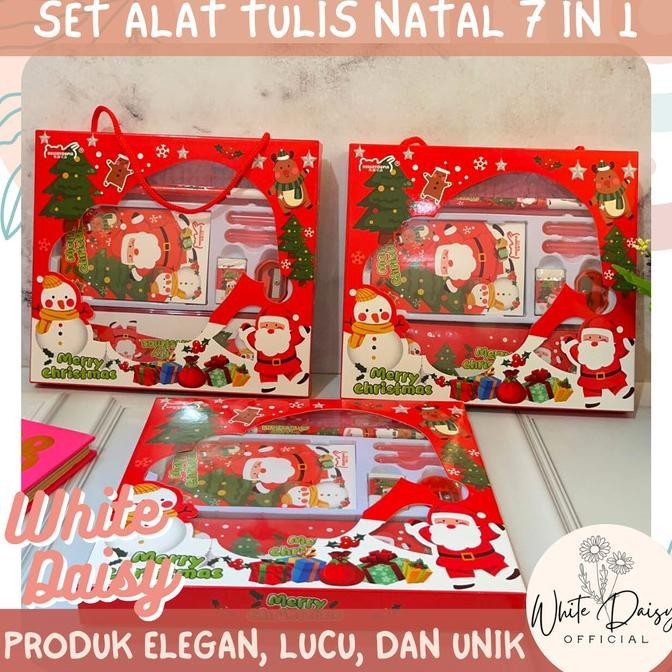 

Set alat tulis 7 in 1 natal premium hadiah tukar kado hampers parsel