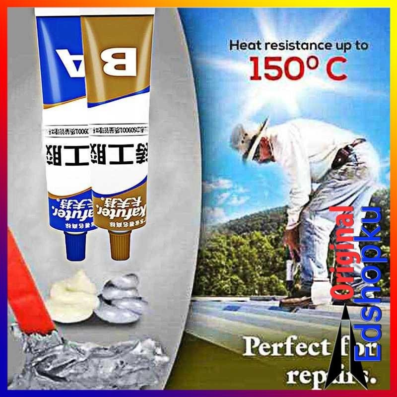 

Lem Keramik Baja Logam Besi Aluminium Caster Glue A+B Metal Repairing Adhesive Glue