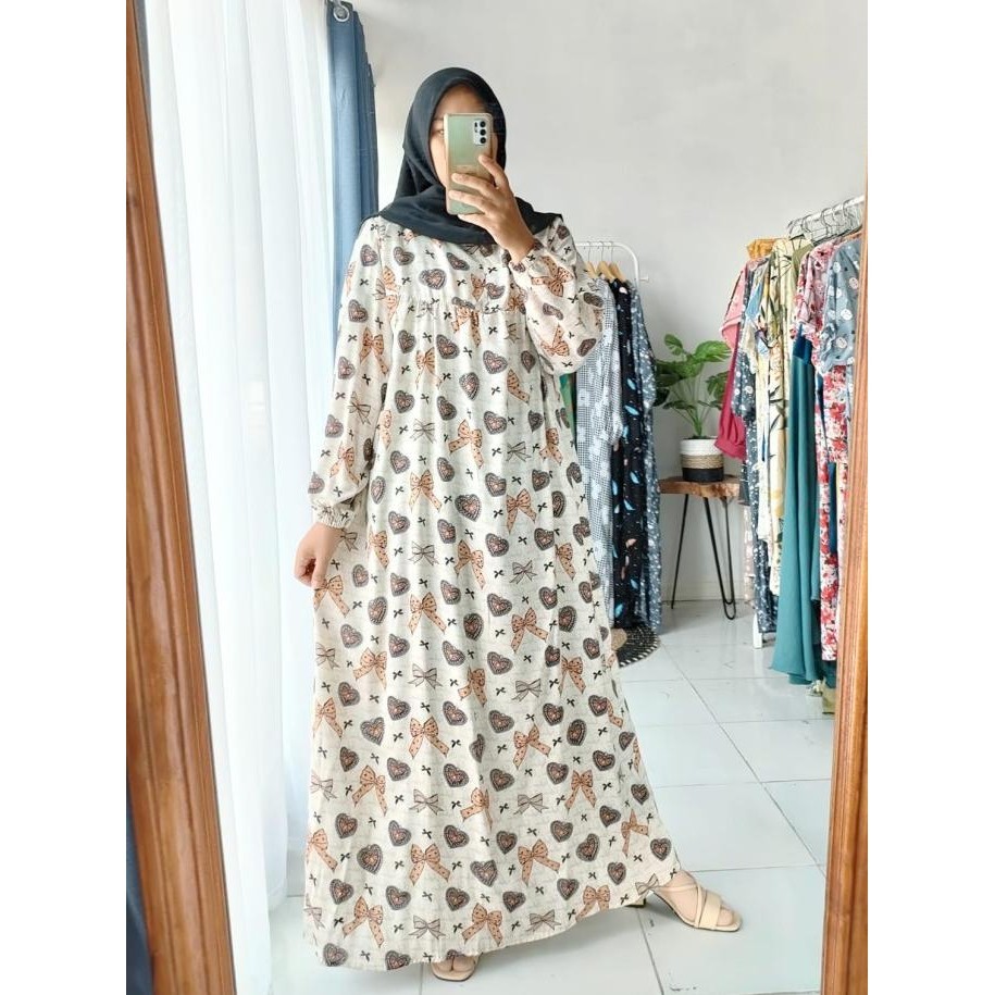 Gamis Simfony Homedress Daily Ld 120cm Bahan Rayon Pre