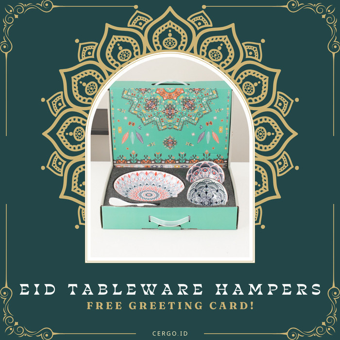 

Limited! BPS 3 Hampers Lebaran Parsel Idul Fitri Set Mangkok Alat Makan - Boho Olive 2 No Bubble Wrap New