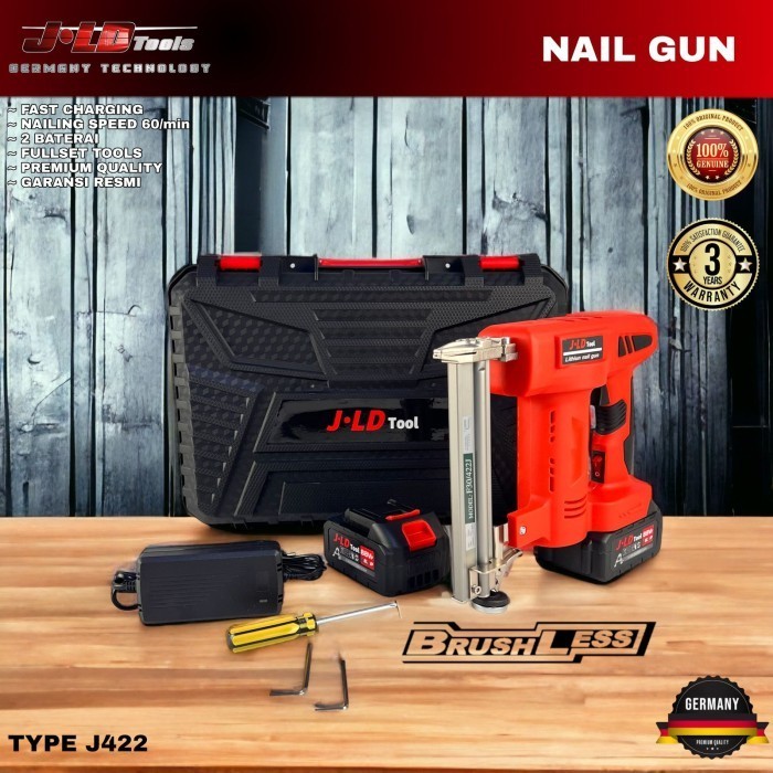 

TERBARU - Mesin paku tembak cordless JLD Germany technology nails gun tanpa angi