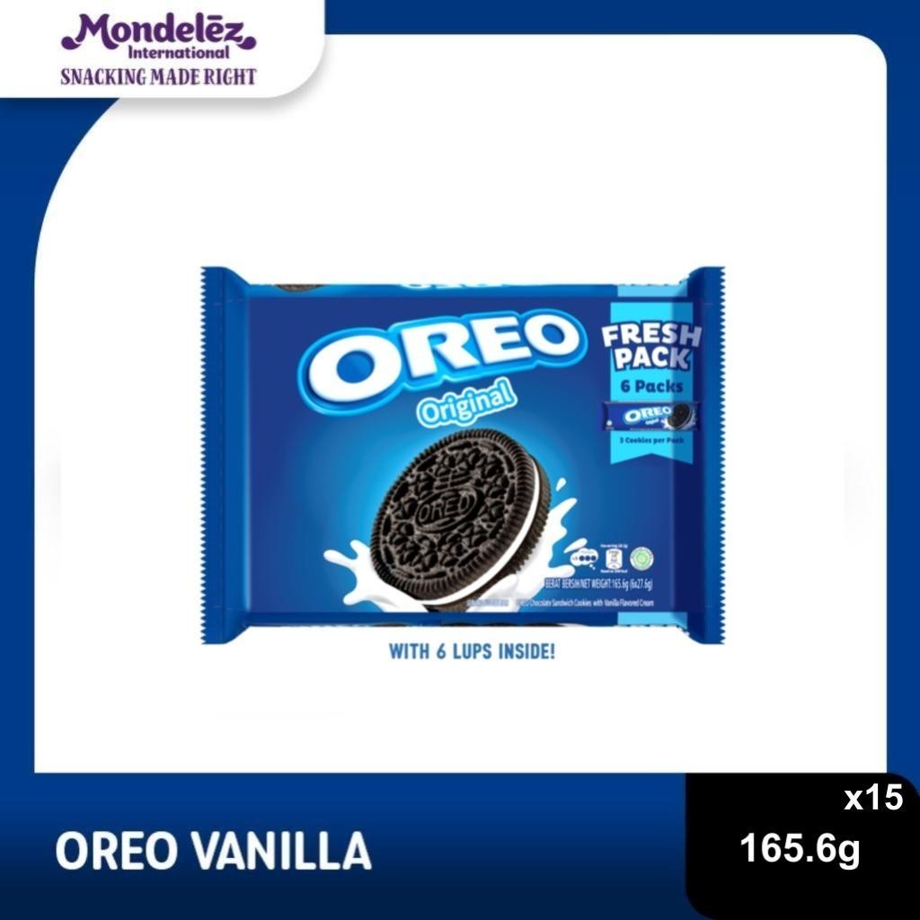 

Oreo Multipa 6 (165.6G), Biskuit Oreo Rasa Lebih Praktis Untuk Momen Seru X 15 (Faly Pa)