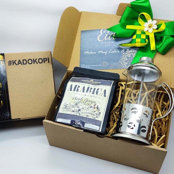 

#Kadokopi Hampers Lebaran Arabica / Robusta + French Press Idul Fitri