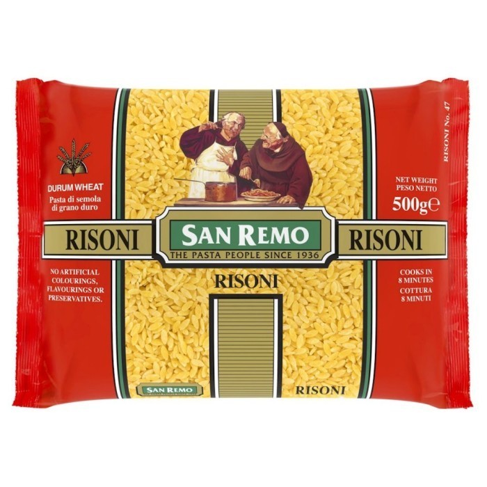 

San Remo Risoni Orzo Pasta 500G