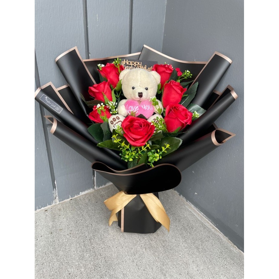 

Kado Ulang Tahun Buket Bunga Boneka Hadiah Anniversary Kado Valentine