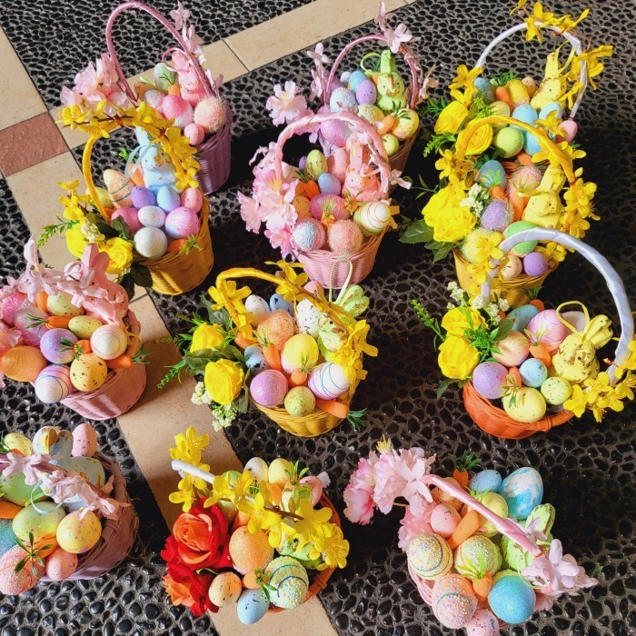 

Easter Bunny Eggs Basket Dekorasi Hiasan Paskah Anak Hadiah Hampers
