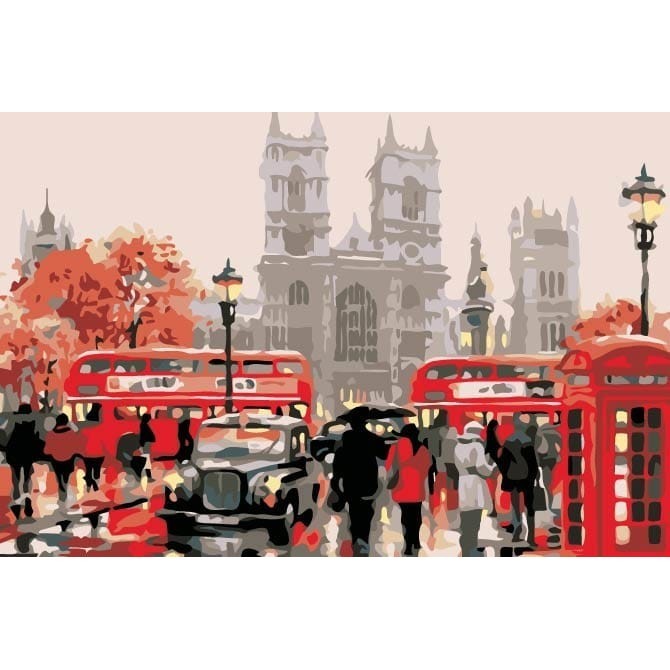 DIY painting by number 30x20cm kerajinan tangan lukisan LONDON