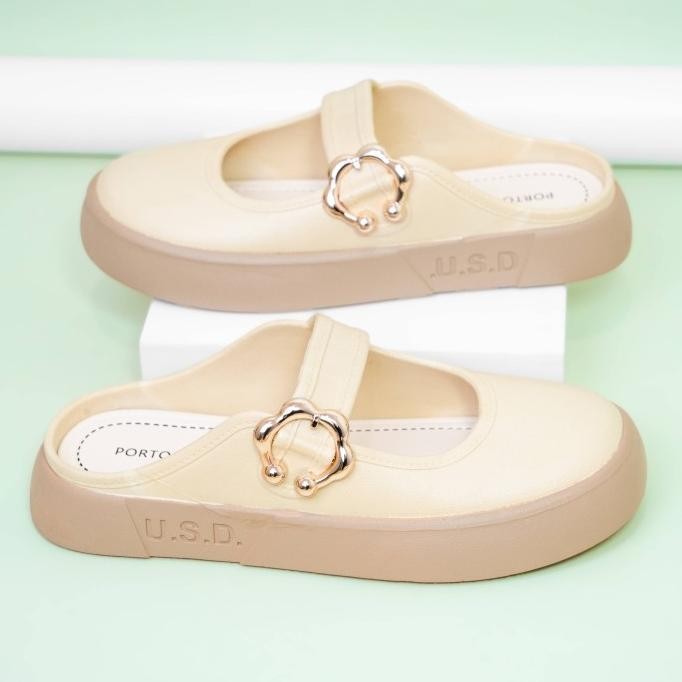 Trending Porto - Sepatu Sandal Wanita Sendal Selop Jelly Mules Shoes Usd New 2024