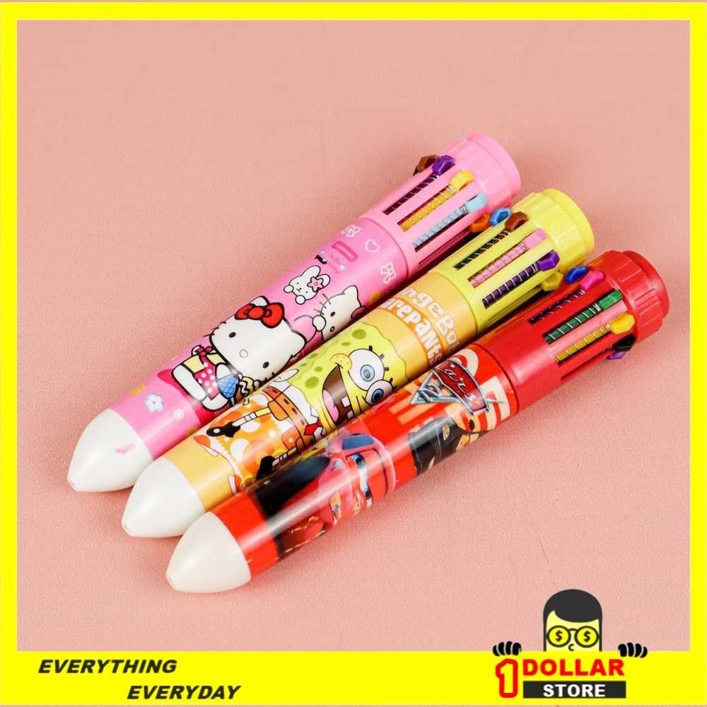 

$1 Pena Ballpoint Multi Warna 10 Color Pen 1 PCS