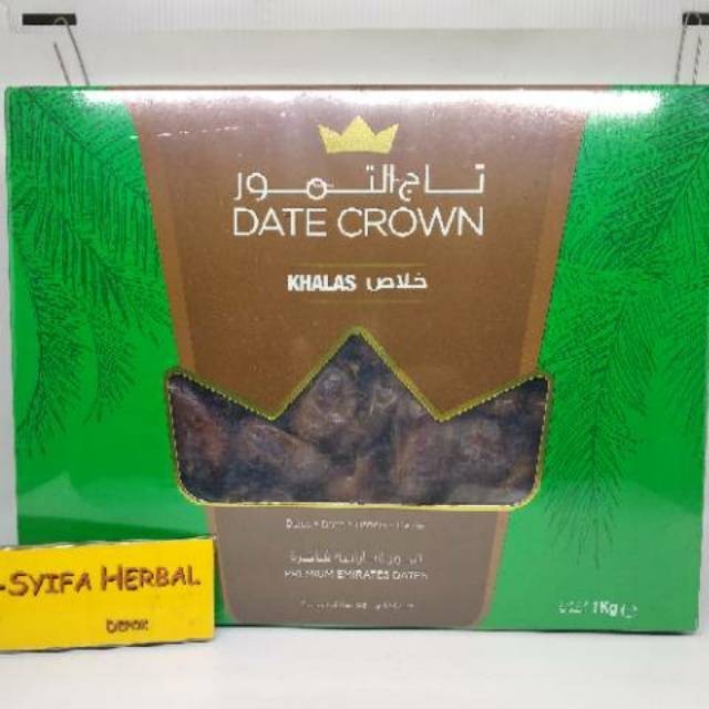 

MJS Kurma Khalas Date Crown 1 kg Al Foah Kemasan Baru Asli