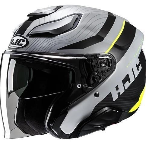 HELM HJC F31 NABY MC3HSF HALF FACE DOUBLE VISOR