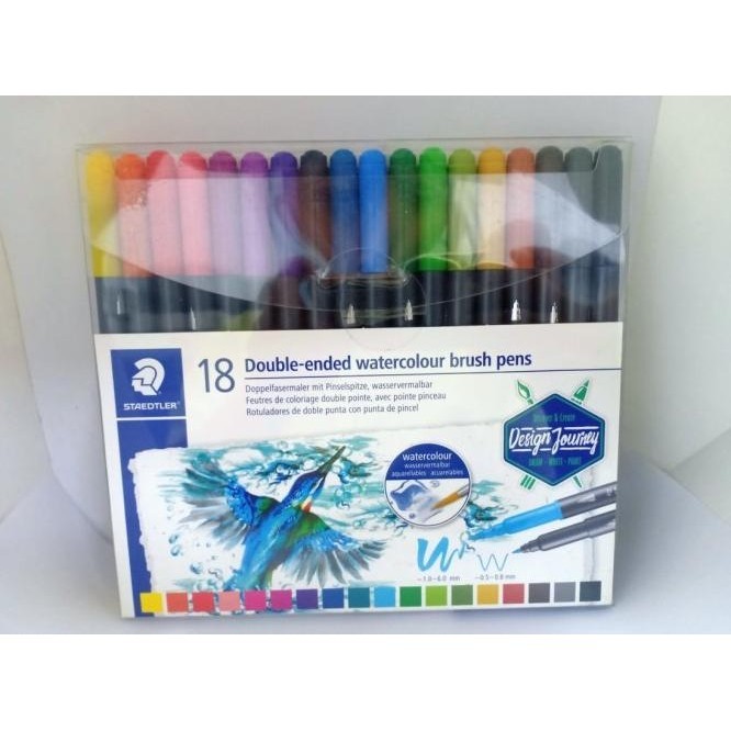 

Staedtler Double-Ended Watercolour Brush Pen 18 W |Murah