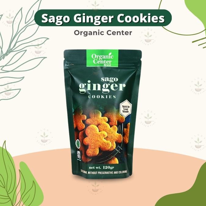 

New Organic Center Sago Cookies Ginger 120Gr - Cemilan Kue Sagu Jahe Limited Edition