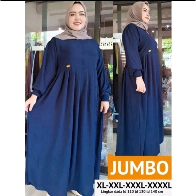 GAMIS JUMBO LD 130CM DAN 140CM / BAHAN CRINKLE