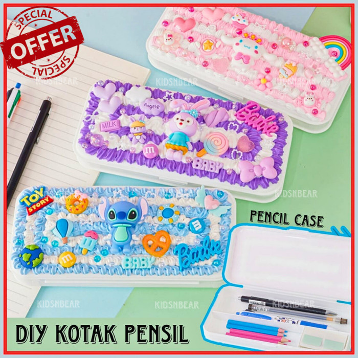 

Knb Diy Cil Case Menghias Kotak Sil 3D Kyutocream Deco Cream Kit