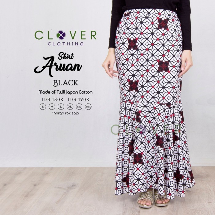 Rok Wanita Panjang Pesta Batik Bawahan Muslimah Model Duyung Aruan Clv