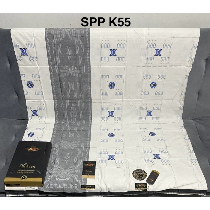 Sarung Ketjubung Platinum Gold Spp Hitam Putih