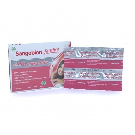 Sangobion Femine Menstrupain untuk Meredakan Nyeri Haid (4 Kapsul)