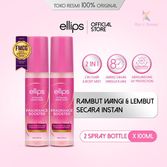 Ellips Vitamin Hair Mist Sweet & Silky 100ml Twin Pack