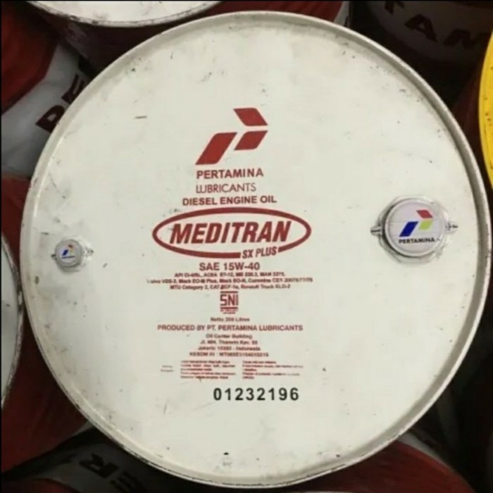 BEBAS ONGKIR - OLI/PELUMAS PERTAMINA MEDITRAN SX PLUS 15W40/15W-40 DRUM 209 LITER