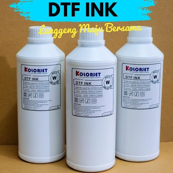 Tinta DTF Colorjet Premium Quality Digital Textile Pigment 1KG White