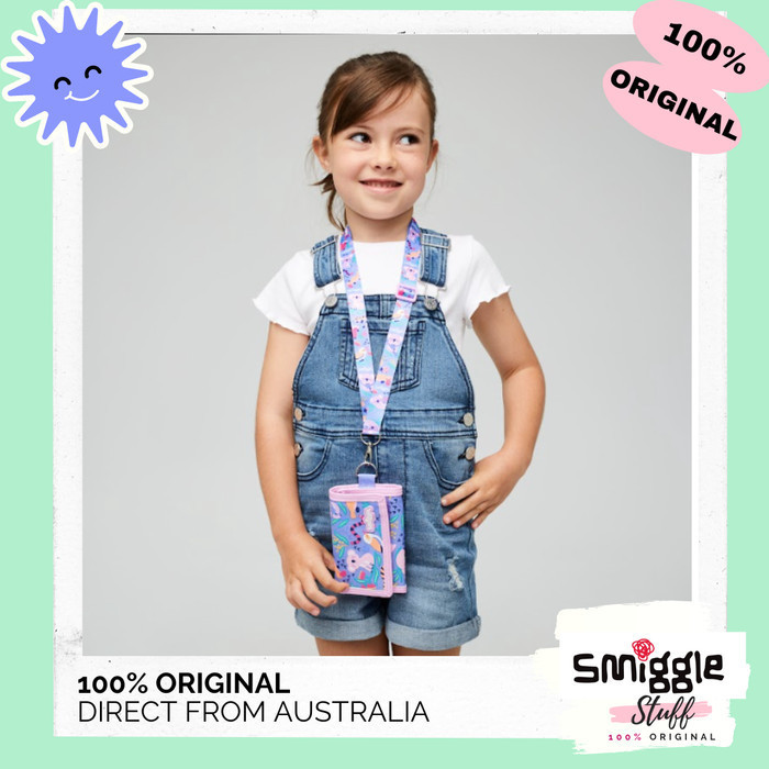 

Original Smiggle Wallet Lanyard Wander & Cheer - Dompet Anak Praktis