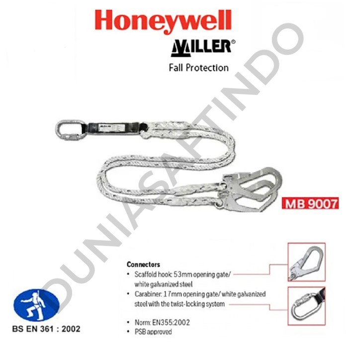 

Honeywell Miller Mb 9007 Lanyard With Absorder 1.7 M Double Hook