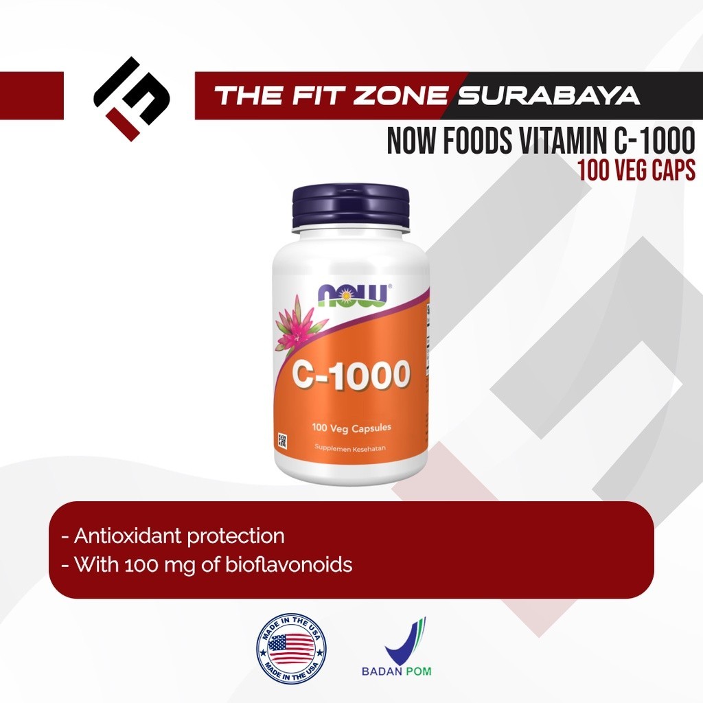 NOW Foods C 1000 100 Veg Capsules With 100mg Of Bioflavonoids Vitamin C Tambahan Kadar 1000 IU