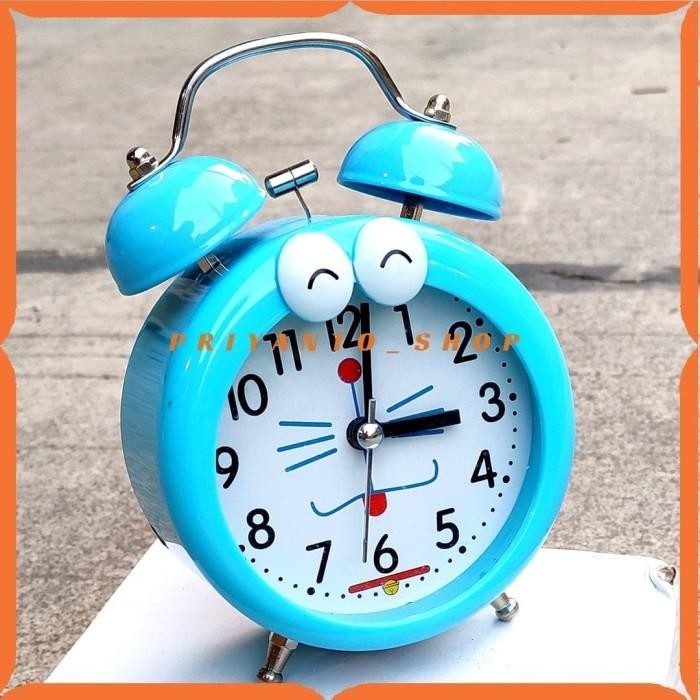 JAM WEKER /JAM BEKER ALARM/ JAM ANAK KARAKTER DORAEMON BIRU