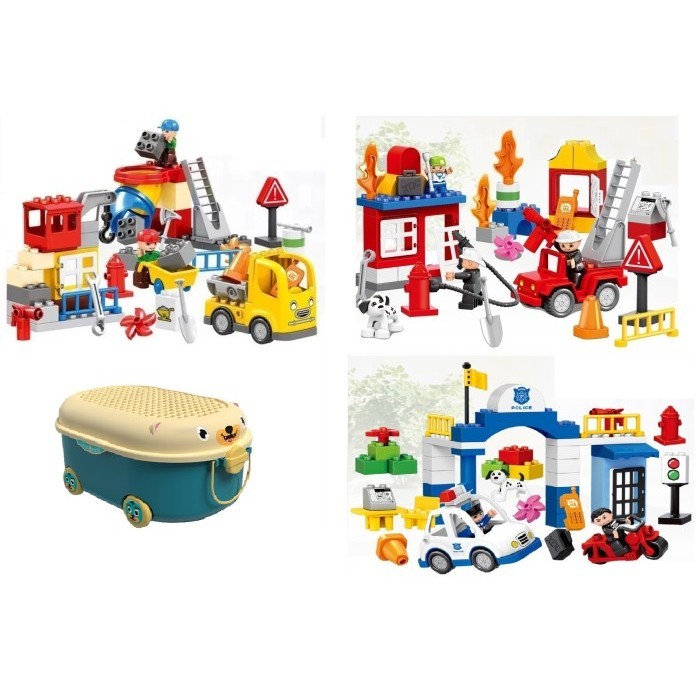 DIY Brick Balok Besar Building Block Duplo Blok