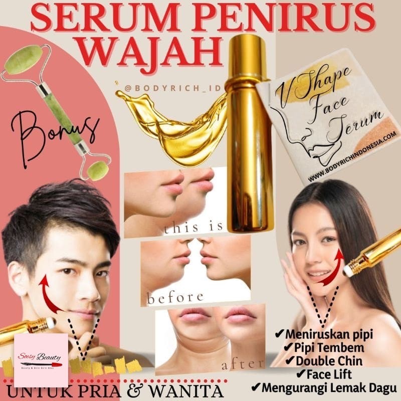 Pelangsing Wajah Dagu Tirus Double Chin Lemak Wajah Serum Penirus Wajah Pipi Dagu V Shape Face Serum