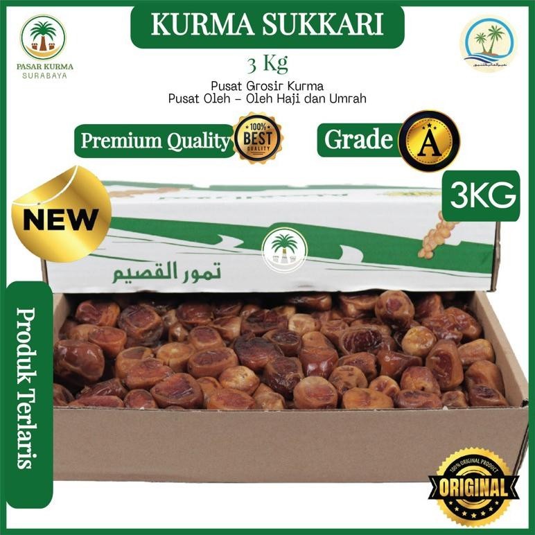 

Grosir New!! Kurma Sukari Basah 1Dus(3Kg) Alqassim / Kurma Sukary Raja Lembut Fresh Promo