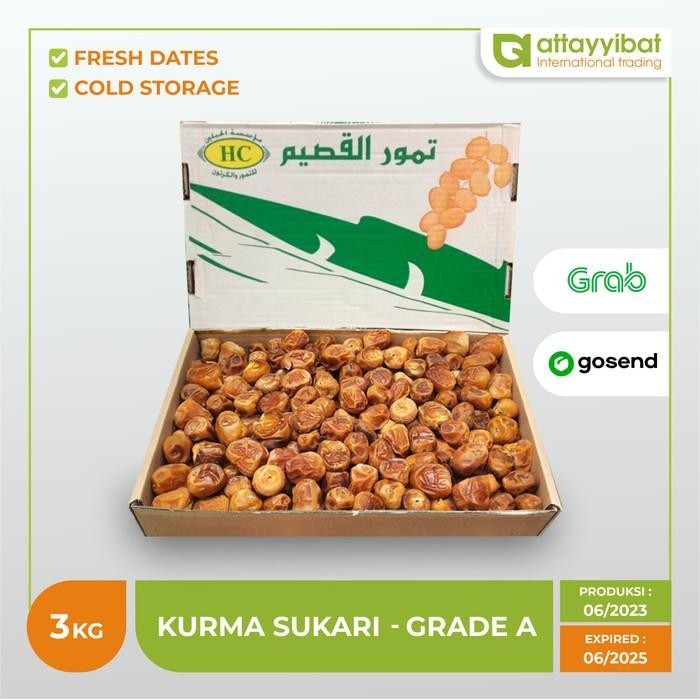 

KURMA SUKARI 3KG GRADE FIRST