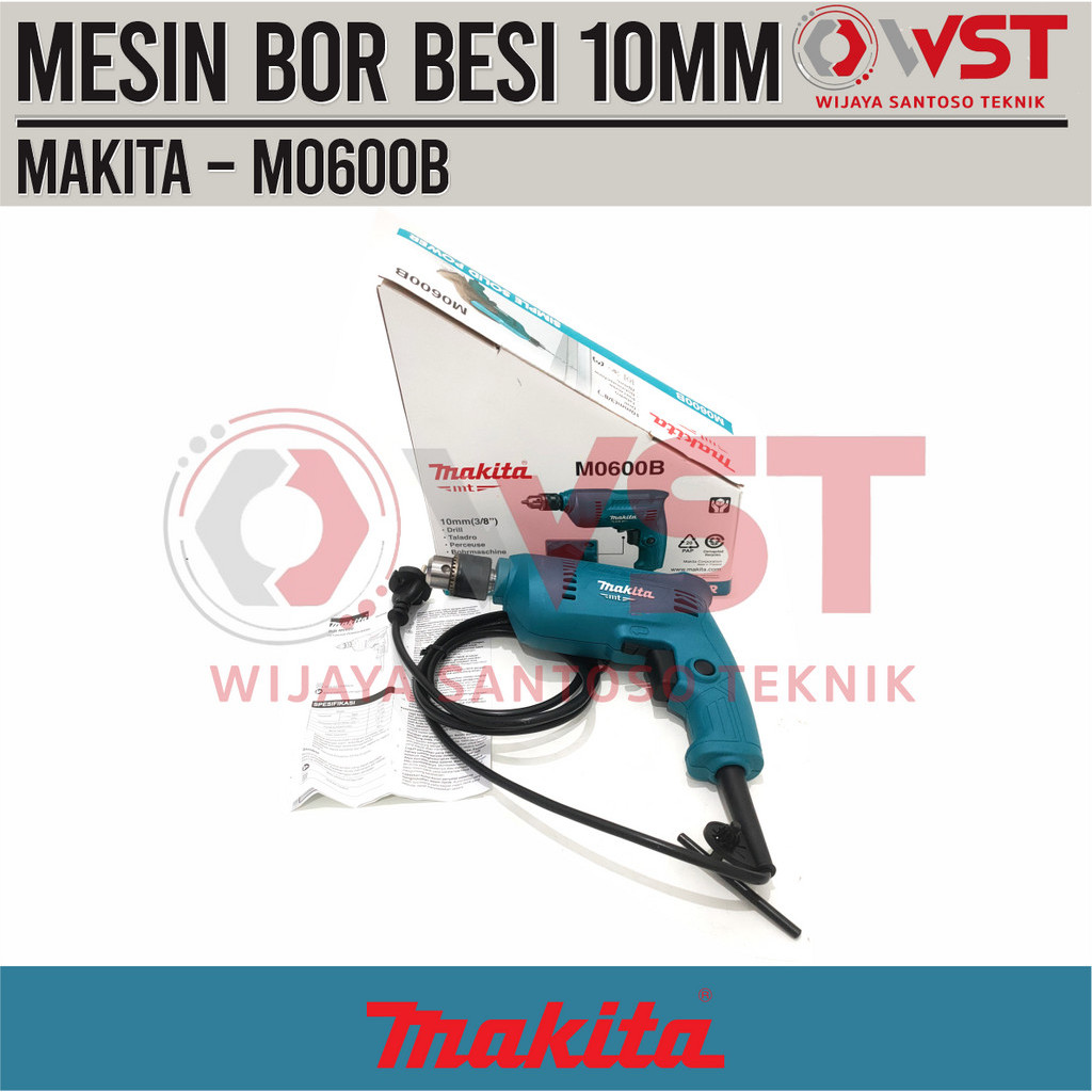 Makita M0600B Mesin Bor besi 10mm / Bor Tangan 10MM bolak balik