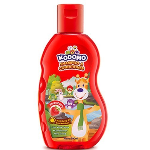 Kodomo Shampoo Gel Strawberry Botol 200 ml Image 3